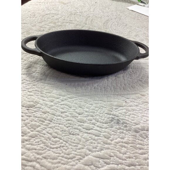 Pioneer Woman Cast Iron Oval Casserole Baking Dish With Handles *Black*6”x4”*NEW - Picture 6 of 6